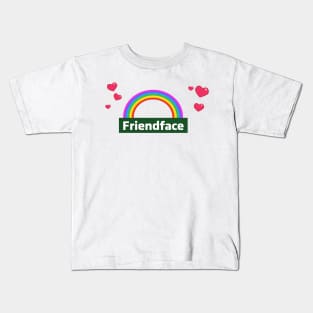 Friendface Rainbow and Hearts Kids T-Shirt